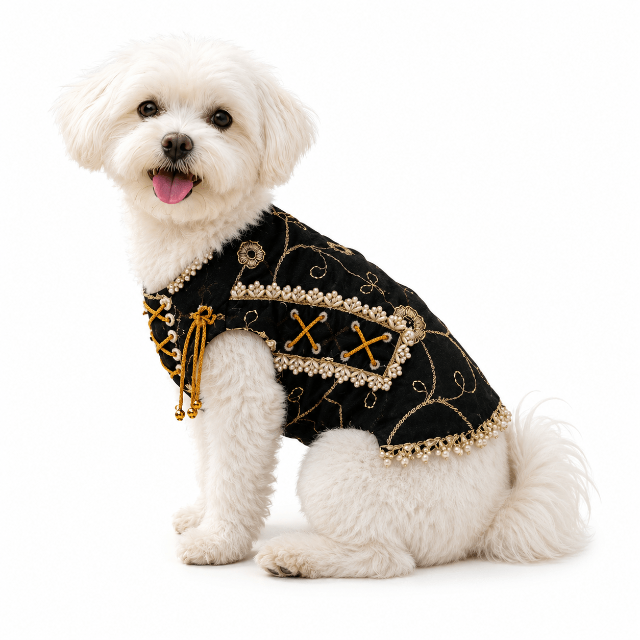 Tail-Ord Noir Pearl Heritage Dress for Dogs - Tailord