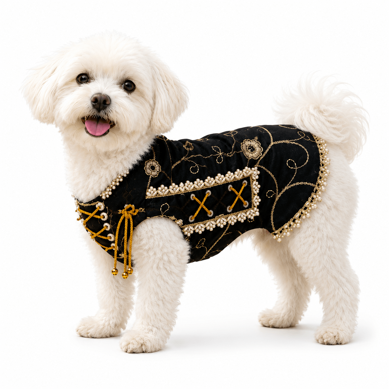Tail-Ord Noir Pearl Heritage Dress for Dogs - Tailord